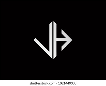VH square shape silver color logo
