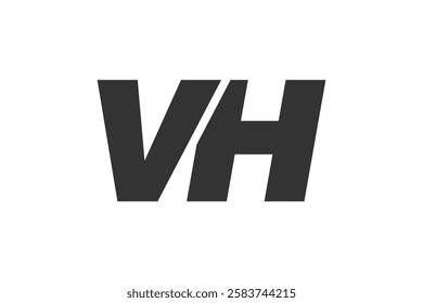 VH Techno Editable Font Logo For Corporate Branding. Bold, Futuristic Design With Unique Typographic Ideas. Minimal Custom Type And Dynamic Letter Variations For Promotion, Printing, And Book Titles