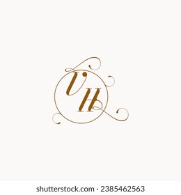 VH einzigartiges Hochzeitslogo Symbol Ihrer Ehe und Sie können es auf Ihrer Hochzeitsfeier verwenden