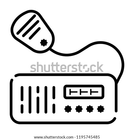 VHF radio transceiver icon vector