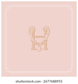VH,HV, Logo VH, Buchstabe VH, Monogramm VH,Logo für Hochzeit , Monogramm für Hochzeit , Hochzeitsmonogramm, Hochzeitslogo, Logo-Design , Monogramm Vintage