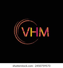 VHM letter initial logo design vector illustration