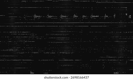 Plano de Fundo da Textura das Linhas de Falha de VHS. Tela preta e branca abstrata