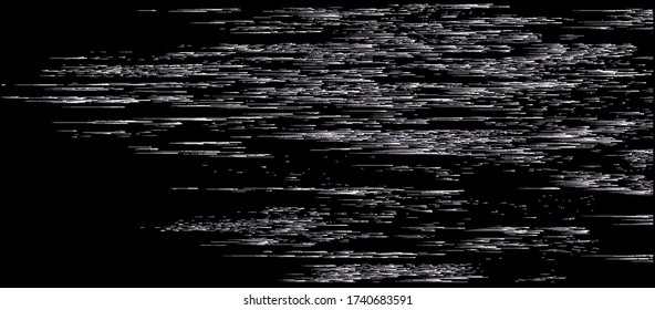 VHS glitched screen with flickering pixels. Retro technology style background.
