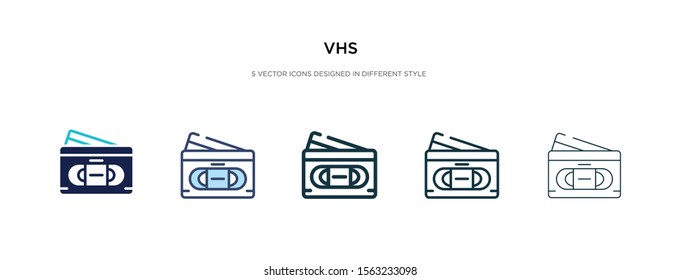 vhs icon in different style vector illustration. two colored and black vhs vector icons designed in filled, outline, line and stroke style can be used for web, mobile, ui