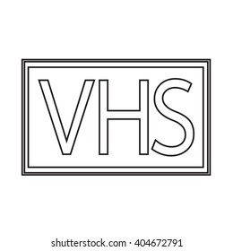 VHS icon Illustration design