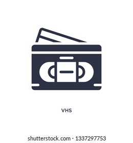 vhs isolated icon. Simple element illustration from cinema concept. vhs editable logo symbol design on white background. Can be use for web and mobile.