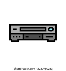 vhs player retro gadget color icon vector. vhs player retro gadget sign. isolated symbol illustration