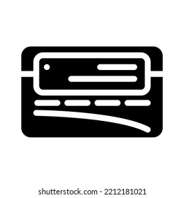 vhs player retro gadget glyph icon vector. vhs player retro gadget sign. isolated symbol illustration