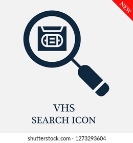 Vhs search icon. Editable Vhs search icon for web or mobile.
