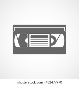 VHS Tape Icon On White Background
