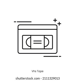 Vhs Tape Icon. Outline Style Icon Design Isolated On White Background