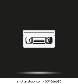 VHS tape icon. Retro VHS cassette illustration.