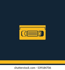 VHS tape icon. Retro VHS cassette illustration.