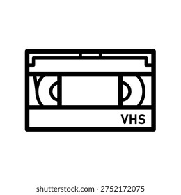 Vhs tape - line vector icon