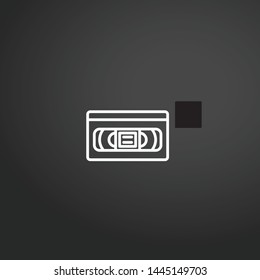 Vhs vector icon. Vhs concept stroke symbol design. Thin graphic elements vector illustration, outline pattern for your web site design, logo, UI. EPS 10.