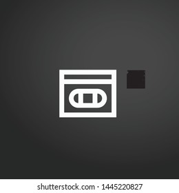 Vhs vector icon. Vhs concept stroke symbol design. Thin graphic elements vector illustration, outline pattern for your web site design, logo, UI. EPS 10.