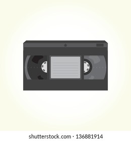 VHS video tape cassette isolated vector