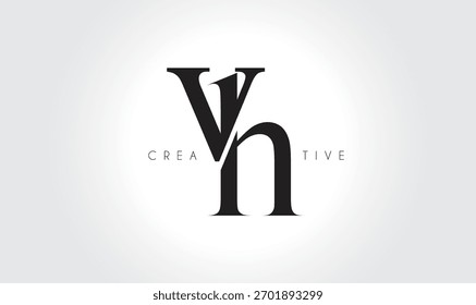 VHvh Elegant Serif Monogram Logo – Luxury Lowercase Typographic Lettermark for Modern Branding