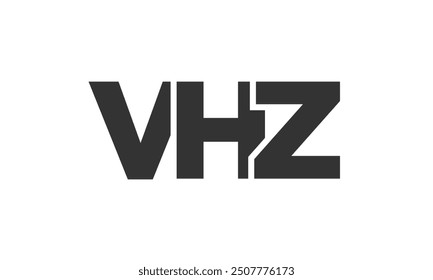 VHZ logo design template with strong and modern bold text. Initial based vector logotype featuring simple and minimal typography. Trendy company identity ideal for businesses brand presence.