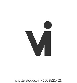 VI creative geometric initial based modern and minimal logo. Letter v i trendy fonts. Universal professional elegant techno vector design.