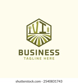 VI Farm Logo Design | Modern VI Agro Logo for Eco-Friendly Sustainable Businesses