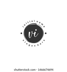 VI Initial Beauty Monogram Logo Vector