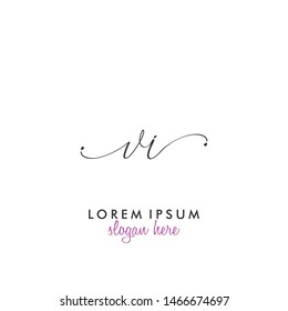 VI Initial Beauty Monogram Logo Vector