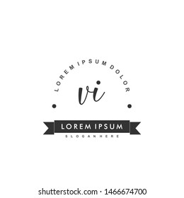 VI Initial Beauty Monogram Logo Vector