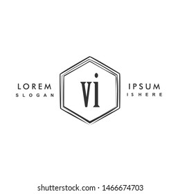 VI Initial Beauty Monogram Logo Vector