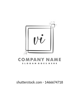 VI Initial Beauty Monogram Logo Vector