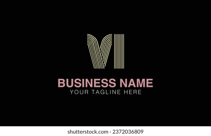 VI initial logo | initial based abstract modern minimal creative logo, vector template image. luxury logotype , real estate homie . typography . initials 