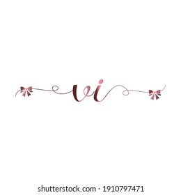VI Initial logo handwriting modern luxury fashion