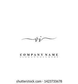 VI Initial luxury handwriting logo vector