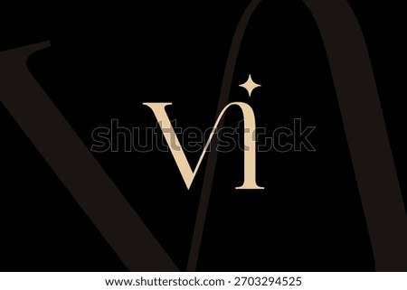 VI or IV letter logo icon design. Classic style luxury initials monogram.