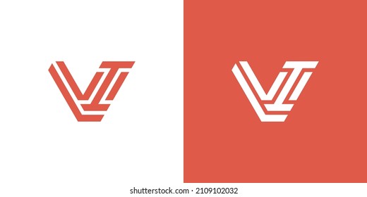 VI IV logo. the letter V and I perfectly combined into a new, modern and original Logo