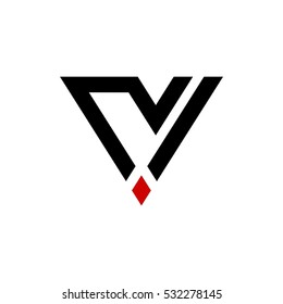 vi letter vector logo
