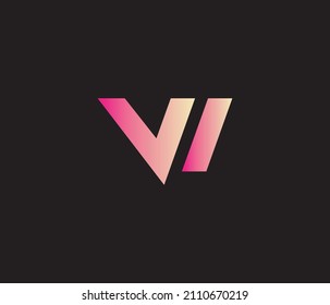 VI Logo Design Abstract Signs Symbols Shape Rectangle Initials Letter Typhography Monogram