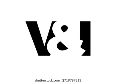 Diseño del logotipo VI en estilo audaz. Símbolo de identidad blanco y negro. Emblema de tipografía moderna. Icono de marca Corporativa. Mínima Plantilla de negocio.