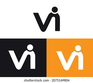 VI Logo Design Template Vector Graphic