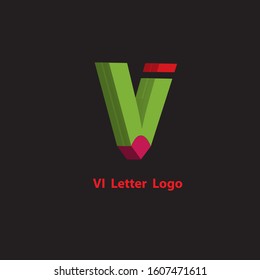 Vi logo design vector file for all various color