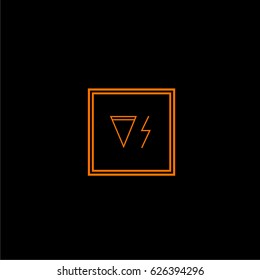 vi logo letter initial, Abstract Polygonal Background Logo, design for Corporate Business Identity,flat icon, Alphabet letter