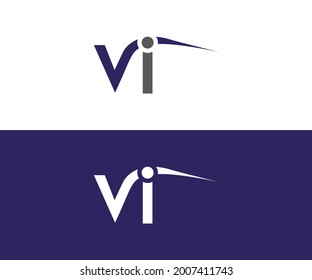 VI logo template, VI letter, flat design. vector