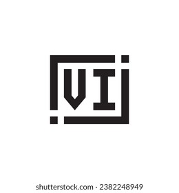 VI minimalist geometric symbol logo in high quality professional design that will print well across any print media