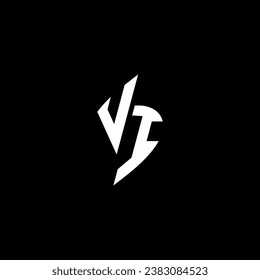 Diseño de logotipo de soporte de monograma VI con concepto de forma fría en vector