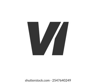 VI Techno Editable Font Logo For Corporate Branding. Bold, Futuristic Design With Unique Typographic Ideas. Minimal Custom Type And Dynamic Letter Variations For Promotion, Printing, And Book Titles