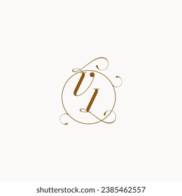 VI uniquely wedding logo symbol of your marriage and you can use it on your wedding stationary