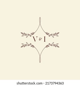 VI wedding initial logo letters in high quality professional design that will print well across any print media