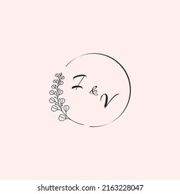 VI wedding logo letters in high quality professional design that will print well across any print media