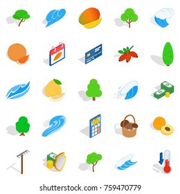 Viable icons set. Isometric set of 25 viable vector icons for web isolated on white background